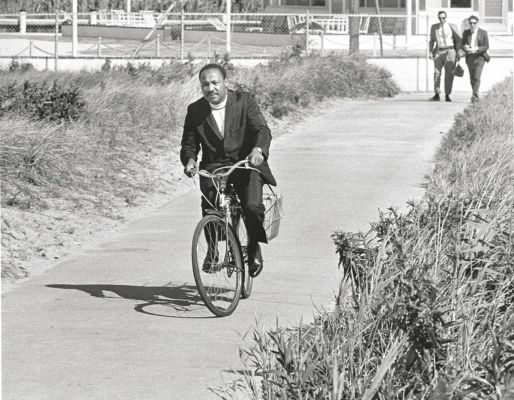 Dr King on a bike