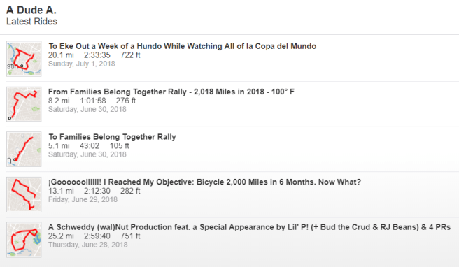 Latest rides 070218