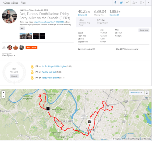 Fast_Furious_Foothillacious_Friday_Forty_Miler_on_the_Fairdale_5_PR_s_Ride 101618